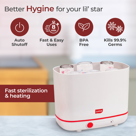 LuvLap White Red Electric Sterilizer Buy Baby Care Products in