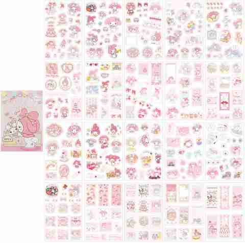 R H lifestyle 2 cm 20 Sheets My Melody Sanrio Stickers Set Cute