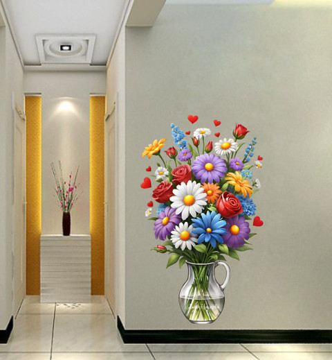 Approach Decor 60 cm 3D Multiclor Flower Wall Sticker zand