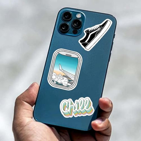 Zesta inch Pack of 50 Travel Laptop Fridge Vinyl Stickers Reusable  Sticker