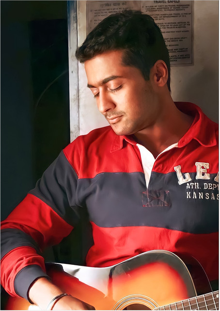 Eltass 30 cm Suriya wall sticker Vaaranam aayiram suriya wall sticker  Self Adhesive Sticker