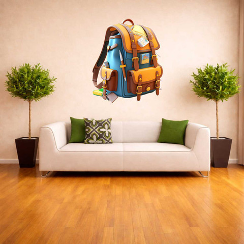 TripodBrothers 60 cm 3D School Backpack Sticker – Premium Bag With