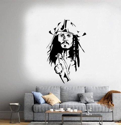 Jack Sparrow Wall Decal Jack Sparrow Vinyl Sticker Pirate Wall Decals Home Decor Nursery Decor (1pte) Captain Jack Sparrow Wall Art・ STL File for 3D printing・Cults