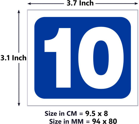 ShubhFly 9.5 cm Number Sticker 1 to 20 Blue, Red & Green