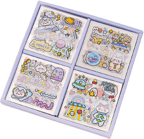 Skstore 22.8 cm Kawaii Stickers Gift Box Set 100 Sheets Decorative