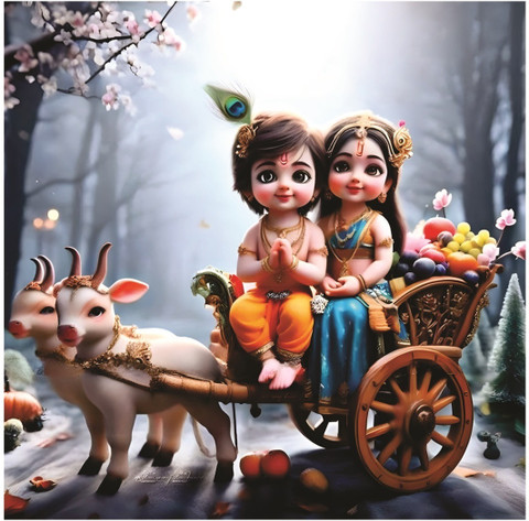 Wallpaper Cute Baby Radha AnaBiaDecor Baby Radha Krishna God Wall