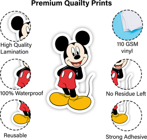 STICK STORE 2.8 inch Micky Mouse Stickers, Disney World, Cartoon