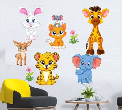 Design Decor 60 cm Wall Animals Cartoon Jungle NUrsery School