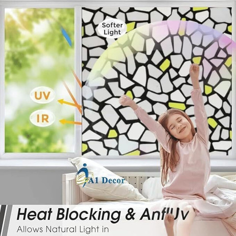 A1 Decor 732 cm Window Glass Film Sticker -PS-24X24 Inch Self