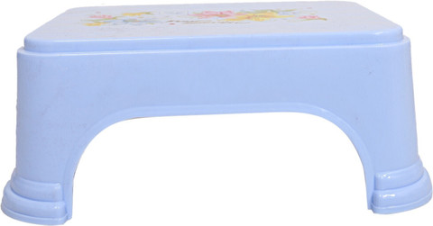 KUBER INDUSTRIES Plastic rectangular Bathroom Patla/Stool (Blue