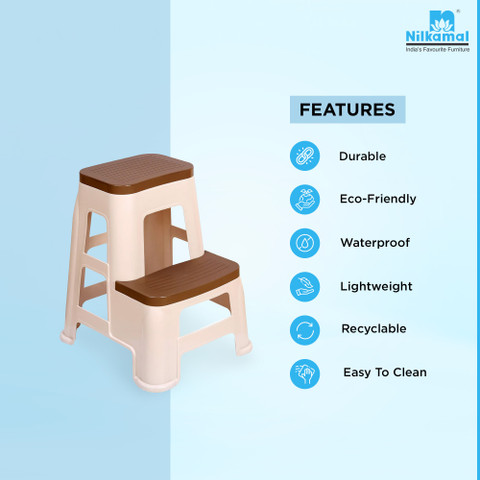 Nilkamal Strong Durable Step Stool STL 31|100% PolyPropylene