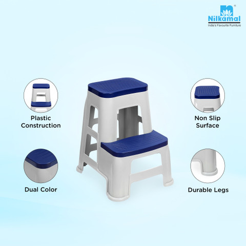 Nilkamal Strong Durable Step Stool STL 31|Stool for Living Room,Bed  Room,Kitchen,Office Living Bedroom Stool