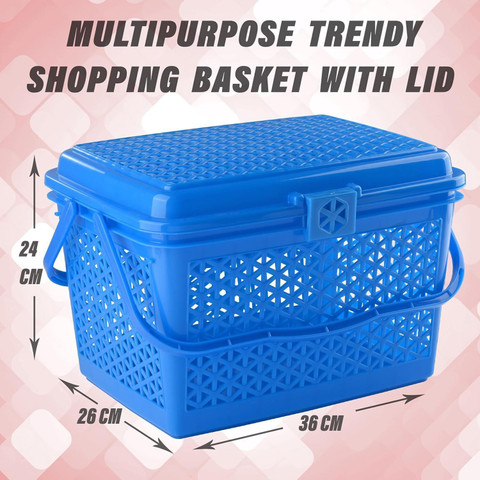 HOMESTIC Plastic Multipurpose Trendy Shopping Small Basket with