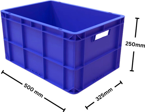 Singhal Plastic Multipurpose Rectangular Storage Crates 500 x 325