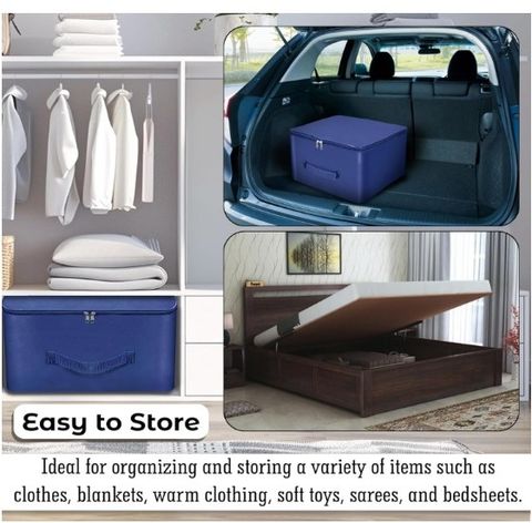 GRSTORE Storage Bag for Clothes and Bedding, Pack of 2, Blue - Image 6