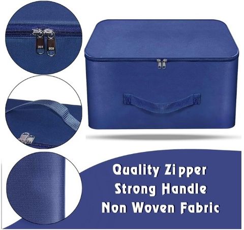 GRSTORE Storage Bag for Clothes and Bedding, Pack of 2, Blue - Image 5