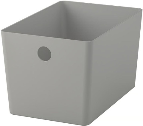 IKEA KUGGIS Box, light grey, 18x26x15 cm 30599158 Storage Box