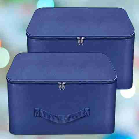 GRSTORE Storage Bag for Clothes and Bedding, Pack of 2, Blue - Image 3