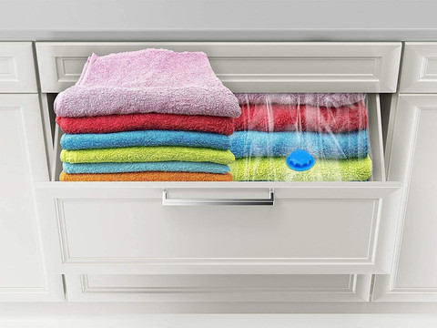 Coozico Vacuum Compression Storage Bags With Hand Pump Jumbo,