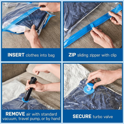 Belanto Pack Vacuum Compression Storage Bags With Pump,Space