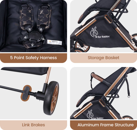 R for Rabbit Street Smart Auto Fold Stroller for Kids/Babies 175