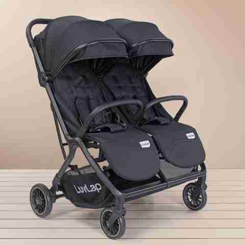 LuvLap Grand Twin Baby Stroller, Pram for 0 to 3 Years twins with