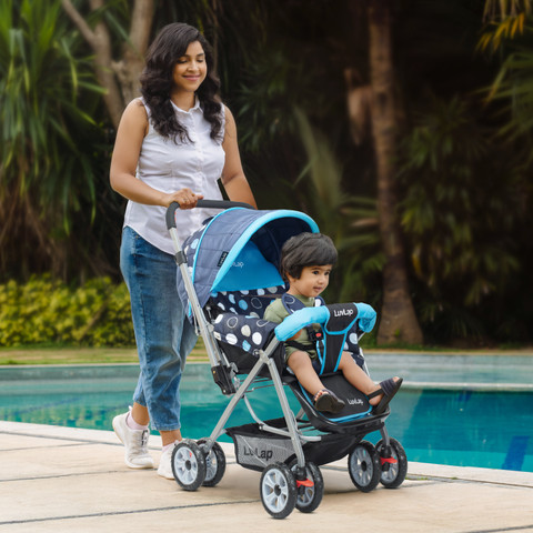 LuvLap Sunshine Stroller/Pram, Easy Fold, for Newborn Baby/Kids, 0-3 Years,  Stroller