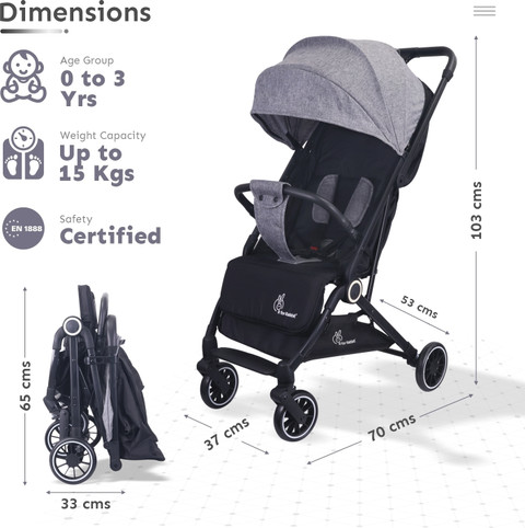 R for Rabbit Pocket Air Stroller Portable Baby Stroller Pram for