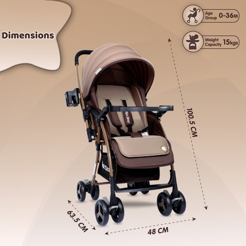 1st Step Caramel Baby With 5 Point Safety Harness And Reversible
