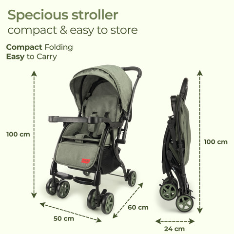 LuvLap Sunshine Plus Stroller Pram with Reversible handlebar,