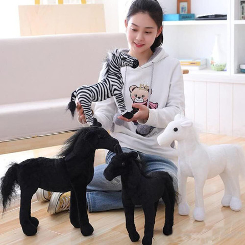 Tickles Simulation Horse Soft Plush Stuffed Animals Toy 40 cm