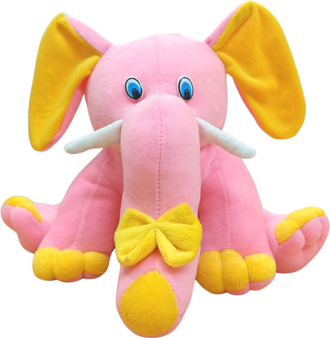 stuff tree Sitting Elephant 30cm Pink Super Soft Toy for baby kids