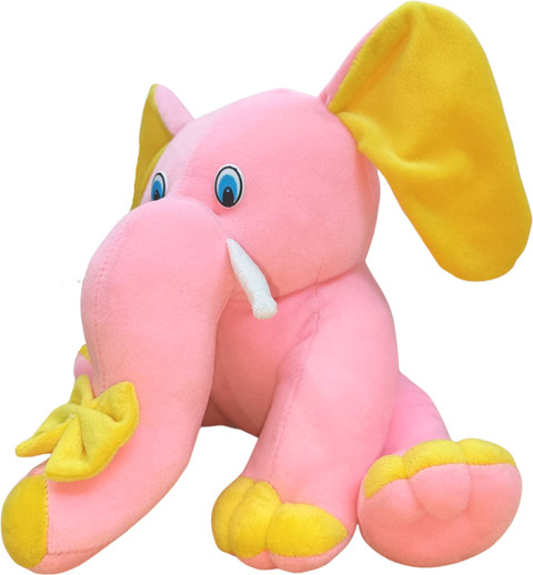 stuff tree Sitting Elephant 30cm Pink Super Soft Toy for baby kids