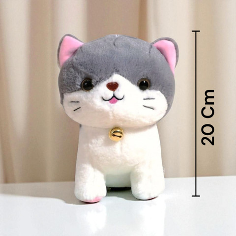 Rahvi Creations Cute Soft Toys Cat with Bell Super Soft Stuffed