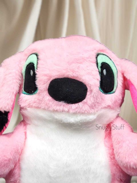 snuglystuff Stitch Teddy Bear Hot Water Bag 30 cm Baby Pink - Image 8