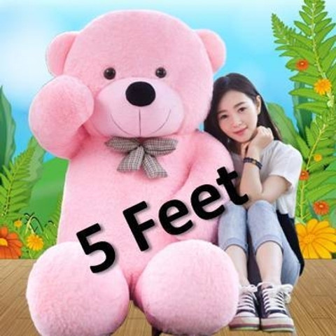 Krishna Creation Giant Life-Size Foot Pink Teddy Bear: Soft