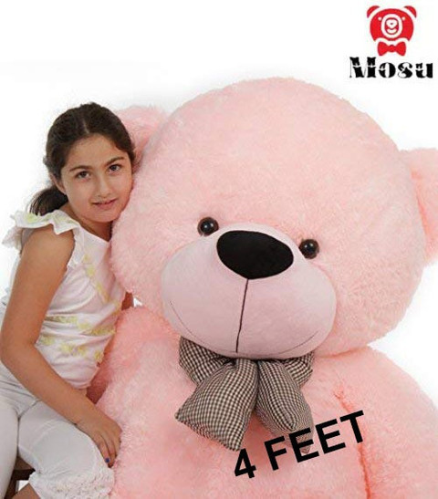 MOSU Pink Feet Soft Stuffed/Fluffy/Huggable Cute Teddy Bear For