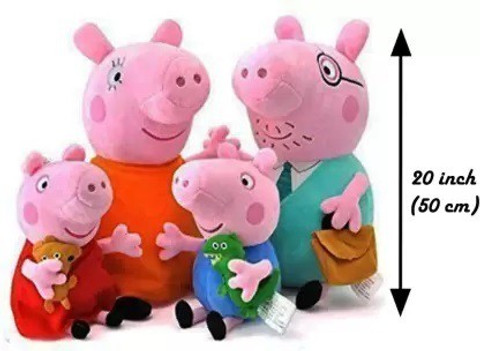Wrodss Peppa Pig Family Soft Toy for Kids, Peppa Pig Stuffed Plush Toy(50  cm) 50 cm