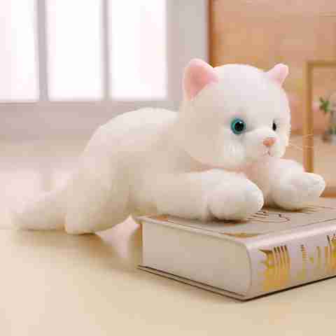 Tickles Cat Soft Stuffed Plush Animal Toy for Kids Home Decoration