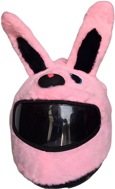 3R 　MOTO BUNNY RADD LOUNGE Gking Trending Bike Rider funny Rabbit bunny Helmet Cover With