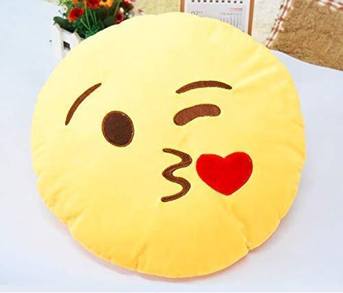 sai ji Cushion Pillow Soft Toy Emoji Combo of Psc 30 cm