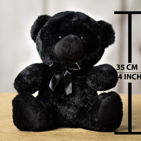 Toyingly Black Teddy Bear Super Soft Stuffed Animals, Plush toy for Kids,  Plushie Toy 35 cm