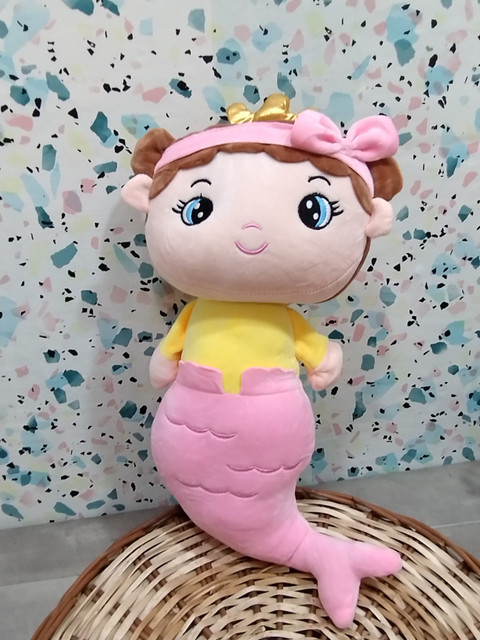Teddy Daddy Queen Mermaid Soft Toy Jalpari Doll For Kids Pink