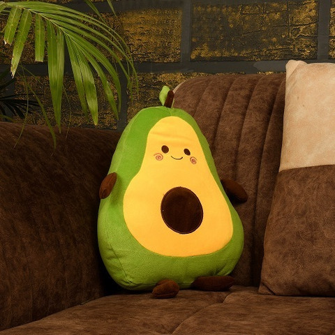 JUMBO CART Super Soft Avocado Cushion Stuffed Lovable Huggable