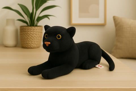MegaNest Black Panther Stuffed Toy Animal for Kids & Decor Symbol