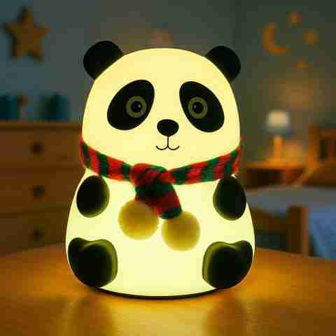 PRIMESTYLE Panda Night Light Silicone Touch Lamp USB Rechargeable