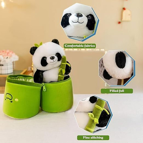 ASJS Pand Bamboo Bamboo Stuffed Animals Toy, Plushies Doll (Panda