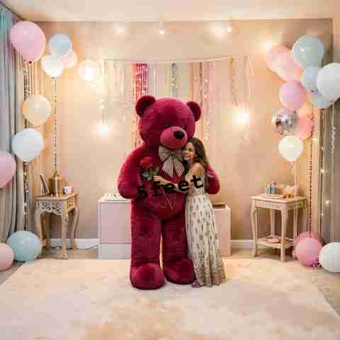 Krishna Creation 5 Feet Red Teddy Bear Gift - Image 5