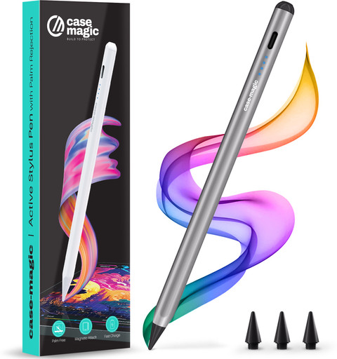 Case-Magic iPad Pencil Active Stylus Pen Palm Rejection, for