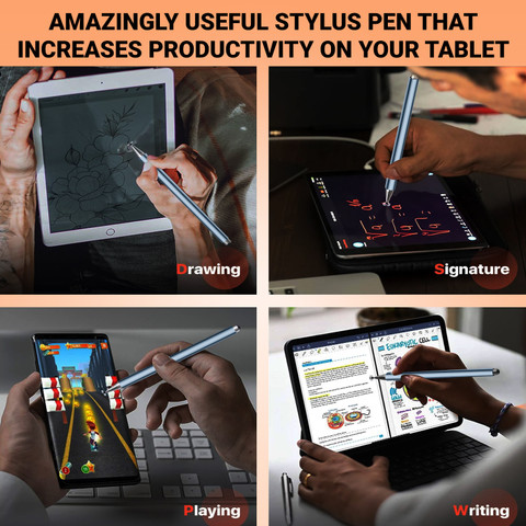 Aliens Universal Stylus Pen Fine Point Disc Tip, Lightweight Aluminum Body  Magnetic Cap Stylus